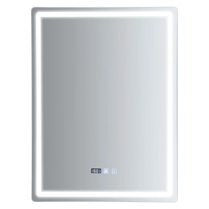 LED Anti-Fog Bathroom Mirror, Wall Mounted Lighted Vanity Mirrors with 3 Colors Dimmable, Touch Switch