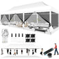 10x30FT Canopy Tent with 8 Sidewalls,Heavy Duty Pop up Canopy Party Tent with Mosquito Netting,Easy up Screen Canopy for Parties