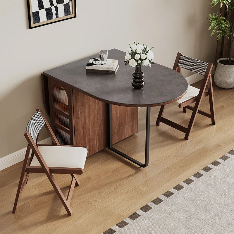 Foldable Wabi Sabi Dining Tables Mid Century Space Saving Design Waterproof Dining Tables Unique Retro Столы Обеденные Furniture