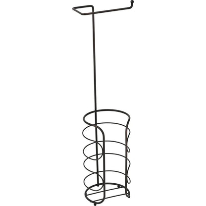 Freestanding Steel Toilet Paper Holder with Storage