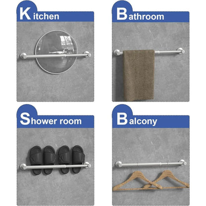 Towel bar adjustable bathroom towel rack bar, wall mounted towel rail, bathroom towel hook