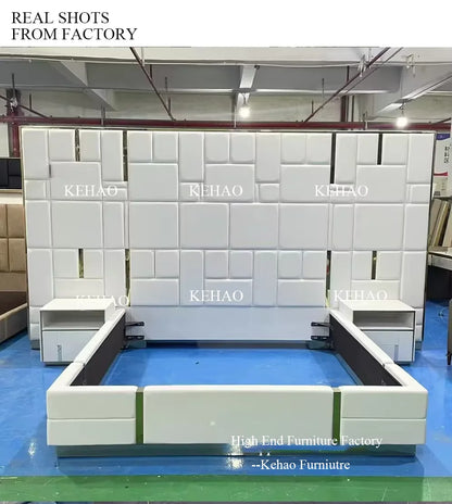 Italian Luxury Bed Manufacturer Customization Luxury Bed Room Set Headboard Headboard Upholstered Cama De Casal Furniture Home