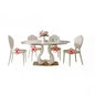 Design Luxury White Dining Table 6 Person Modern Nordic Round Dining Table Living Room