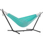 Vivere Double Sunbrella Hammock with Space Saving Steel Stand, 450 lb Capacity - Premium Carry Bag Included (Aruba)