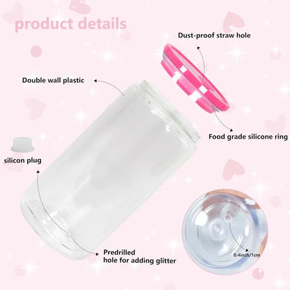 16 oz Acrylic Snow Globe  Tumbler