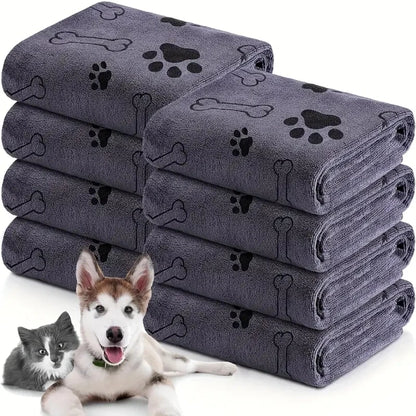 2pcs Soft Microfiber Dog Towels - Quick Dry, Absorbent Pet Bath & Grooming Towels For Dogs Dog Towels