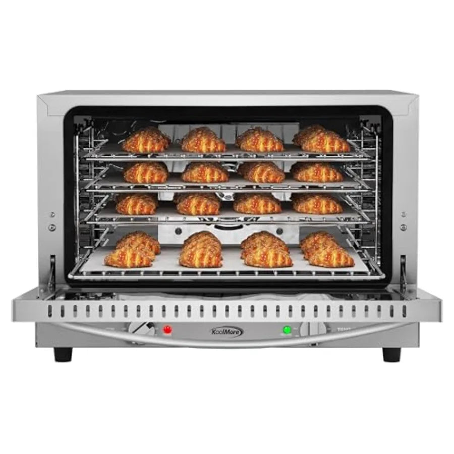 23 in. Commercial Countertop Convection Oven for Half-Size Pans with 4 Racks 1600W Stainless Steel ETL Listed Safety Sanitation