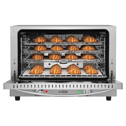 23 in. Commercial Countertop Convection Oven for Half-Size Pans with 4 Racks 1600W Stainless Steel ETL Listed Safety Sanitation