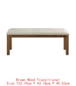 6-Pc Brown Finish Dining Set: Rectangular Table, Bench & Beige Upholstered Side Chairs for Transitional  Dining Room