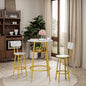 3 Pcs, Dining Table and Chairs Set with 2 Stools Dining Table Set Faux Marble Tabletop for Home or Hotel Dining Room