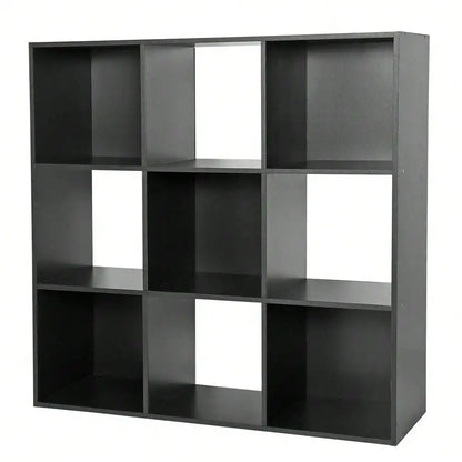 9 Cube Wooden 3 Tier Cabinet Storage Organizer Bookcase Shelving