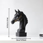 Galloping Horse Head Resin Sculpture Statue Modern Abstract Home Decor Office Desk Art Piece Elegant Gift for Equestrian Lovers