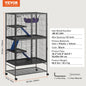 64.6" Rolling Metal Ferret Cage Large 4-Tier Critter Nation Cage Small Animal Cage for Rats Hamster Guinea Chinchilla