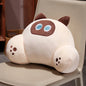 Thickened Cat Back Cushion Siamese Calico Cat Sofa Bed Chair Lumbar Support Cushion Comfortable Throw Pillow Home Decor Girl