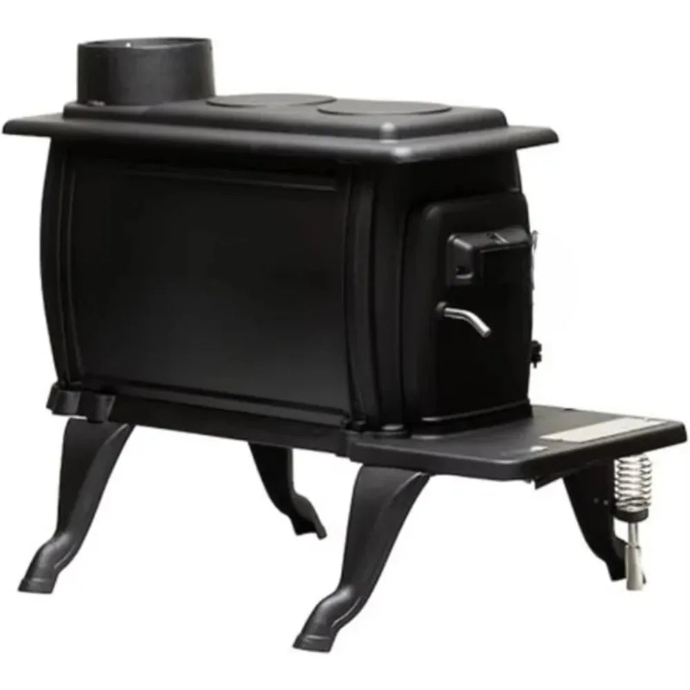 Popular.900 Square Foot Clean Cast Iron Log Burning Wood Stove Reaching Up T0 54,000 BTUswith Cool Touch Safety Handle