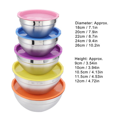 Food Storage Container /set Stainless Steel Mixing Bowl Food Storage Preservation Box with Lids