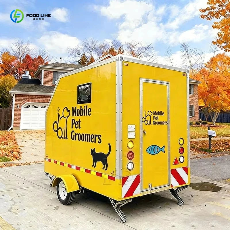 Customized New Mobile Pet Grooming Trailer With Suspension Structure To Improve Stability Ensure Road Safety