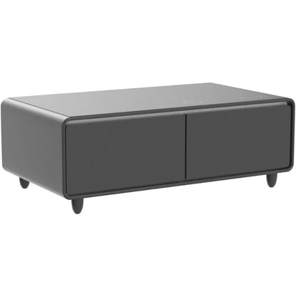 Smart Coffee Table, 27.7" D x 51" W x 18.1" H,Living Room Table with Built in Fridge and Speakers,Smart Table with 15W Wireless