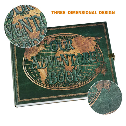 180 Page DIY Travel Photo Album Our Adventure Book Leather Retro Creative Anniversary Photo Album Wedding Guest Book Memory Gift