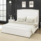 Full Size Upholstered Platform Bed Frame with 56" Headboard, Soft Boucle Fabric, Mid-Century Modern Design, No Box Spring Requir
