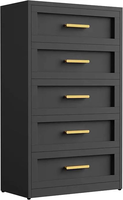 5-DrawerTall Metal Dresser for Bedroom
