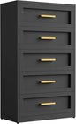 5-DrawerTall Metal Dresser for Bedroom