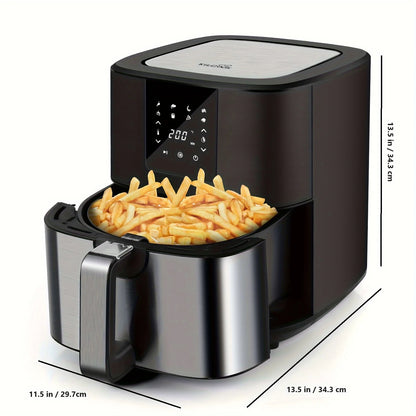 Large Air Fryer, 1500W 7QT AirFryer Cooker, Adjustable Temperature 100-400°F, 8 Presets Menu, Digital Touch Screen, Nons