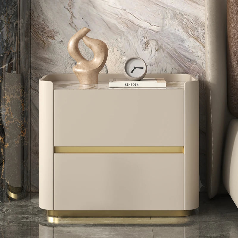 Italian Trendy Premium Night Table Simple Luxury Delicacy Bedside Tables Drawers Storage Table De