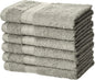 6 Piece Oversized 100% Cotton Bathroom Towel Set Fade Resistant Soft Absorbent 2 Bath 2 Hand 2 Washcloths Black