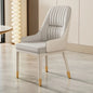 Modern Faux Dining Chairs Kitchen Metal Leather Nordic Home Dining Chairs Luxury European Chaises Salle Manger Furnitures