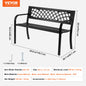 Outdoor Bench Wooden Metal Garden Bench for Outdoors 480 lbs Load Capacity Bench Outdoor Garden Park Bench