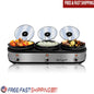 3 Pot 2.5 Qt Slow Cooker Buffet Server with Individual Temperature Control Detachable Lid Rests Anti Slip Feet