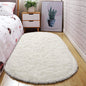 Oval Fluffy Ultra Soft Area Rugs for Bedroom Plush Shaggy Carpet for Kids Room Bedside, 2.6 x 5.3ft