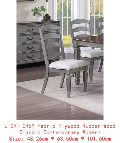 Contemporary 9-Piece Dining Set with Leaf, Includes Dining Table & 8 Ladder Back Chairs