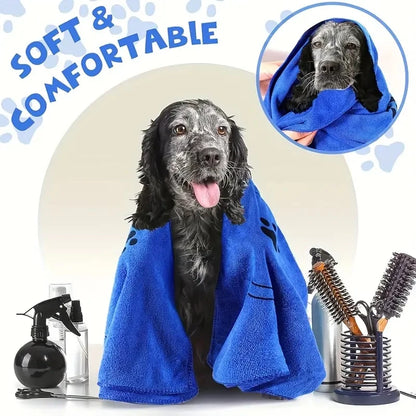2pcs Soft Microfiber Dog Towels - Quick Dry, Absorbent Pet Bath & Grooming Towels For Dogs Dog Towels