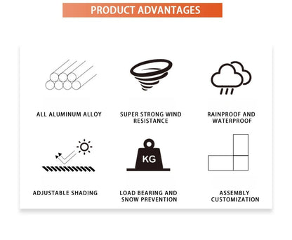Modern Outdoor Waterproof Aluminum Louvered Sunroof Pergola Sun Shade Frame Electric Pergola Louvered Roof Aluminium Canopy