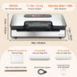 Commercial Vacuum Sealer Machine Multifunction Automatic Food Packaging with Bag Roll Storage Cutter for Home Kitchen