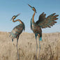 Crane Statues for Garden Decor Metal Crane Yard Art Statues Standing Heron Garden Sculptures Statues for Outdoor Decorations Se