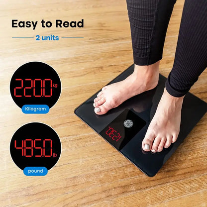 Bathroom Scale for Body Weight, Digital Weight Scales 500lb Heavy Duty Measuring Device for People Accurate BMI Weighing Machine