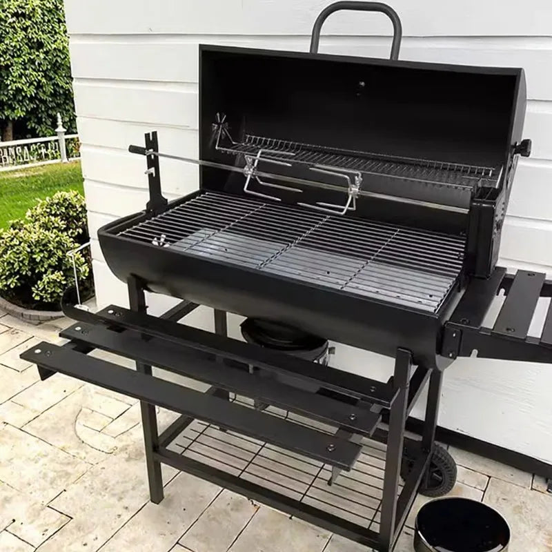 Barbecue Grill Courtyard Villa Charcoal Grill, Outdoor Grill, American Style BBQ Grill for 5 People