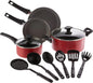 12 Piece Pots and Pans Utensils Nonstick PFOA Free Scratch Resistant Cooking Surface Compatible Nylon Aluminum