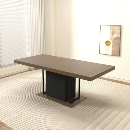 Extendable Dining Room Table for 6 8 10, 78.74" Modern Farmhouse Wooden Long Large Rectangular Expanding Conference Kitchen Tabl