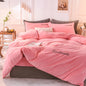Winter warm milk velvet duvet cover 220x240 bedding set couple luxury double bed quilt cover twin full queen king size