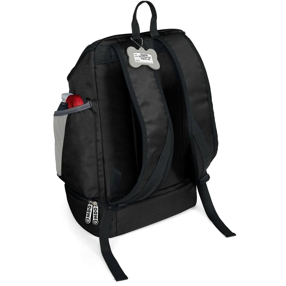 Pet Luggage Travel Backpack For Dogs With Large Storage Compartments Collapsible Bowls Food Carriers Easy Access Pockets Waste