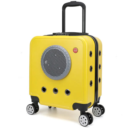 Pet Outdoor Portable Suitcase Cat Bag Dog Airline Approved Transport Carrier Space Bag Large Capacity Travel Trolley Case