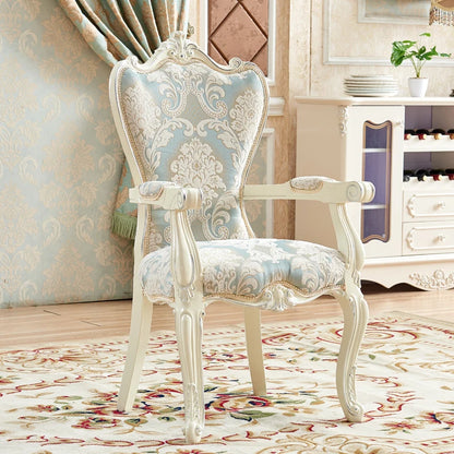 European Solid Wood Dining Chair Princess Lazy Throne Luxury Lounge Chair Fashion Butterfly Ergonomic Muebles Entrance Furniture