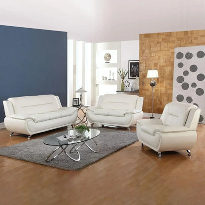 [Best Seller!]3 Piece Living Room Couch Set, Faux Leather Sofa Set, Modern Sofa Couch Set Living Room Furniture (Sofa+Loveseat+C