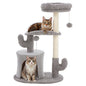 33IN Tall Multi-Level Cat Tree Tower for Indoor Pet Furniture Stable Kitty Play House with Sisal Scratching Post