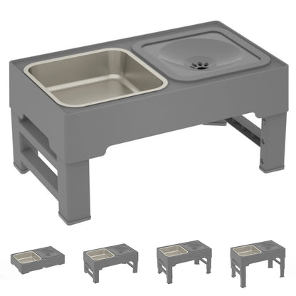 3 In 1 Pet Stainless Steel Water and Food Bowls