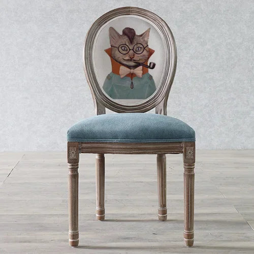 European Retro Dining Chairs Restaurant Old Solid Wood Stool Furniture Diffuse Cafe Hotel New Chinese Designer Fashion Chair